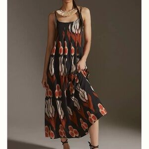 Anthropologie Nikki Pleated Maxi Dress